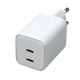 Zdjęcie dodatkowe Ładowarka USB AK-CH-29 2x USB-C PD 5-20V / max. 3A 45W Quick Charge 3.0 GaN