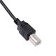 Czarny kabel USB A na USB B Akyga AK-USB-04 z widoczną wtyczką USB