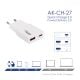 Zdjęcie dodatkowe Ładowarka USB AK-CH-27 USB-A + USB-C PD 5-20V / max. 3A 30W Quick Charge 3.0 GaN