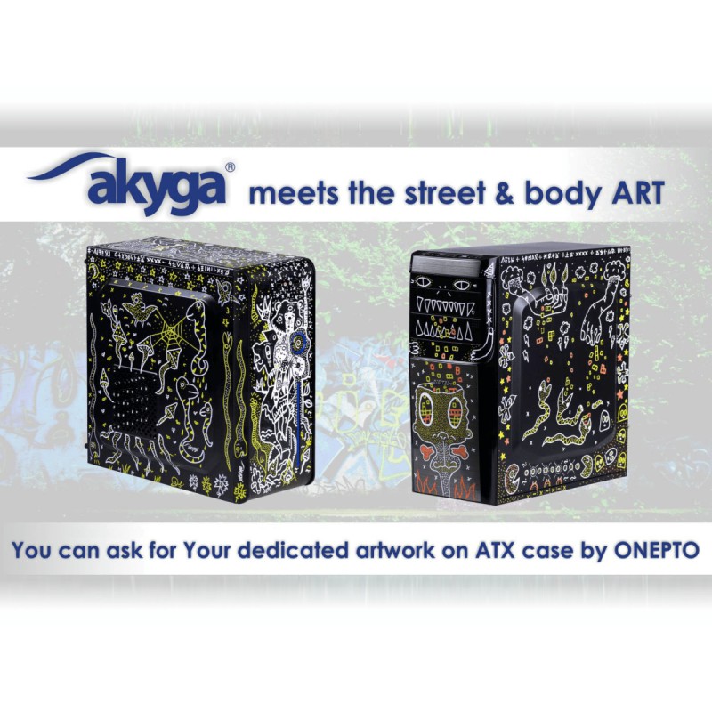 Akyga brand cases painted by ONEPTO